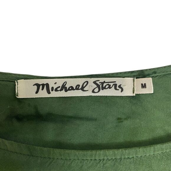 Michael Stars M Oversized relaxed fit blouse green ombre long sleeves rayon - Picture 8 of 8